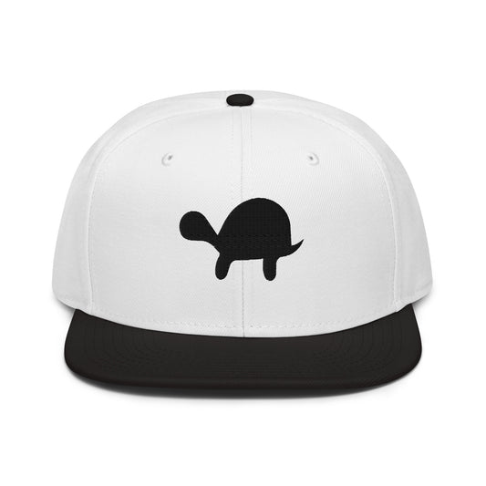 Turtle Snapback Hat (White/Black)