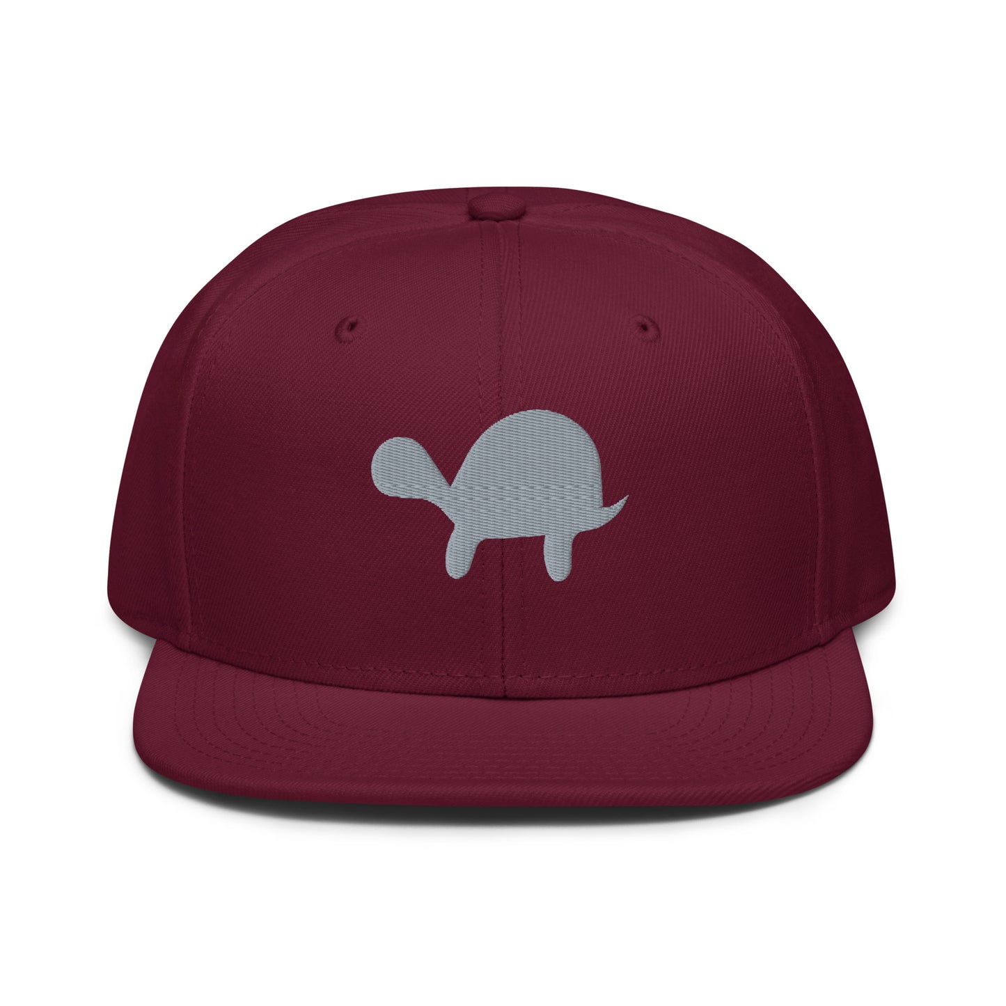 Turtle Snapback Hat (Maroon/Grey)