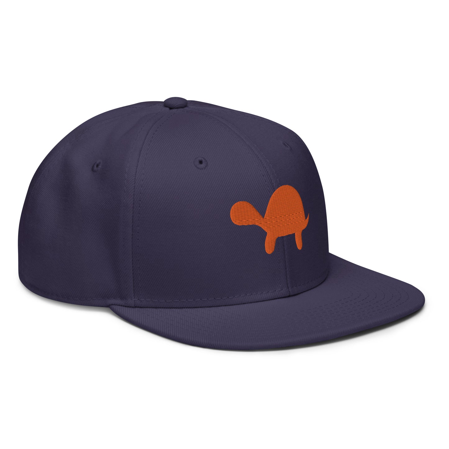 Turtle Snapback Hat (Navy/Orange)