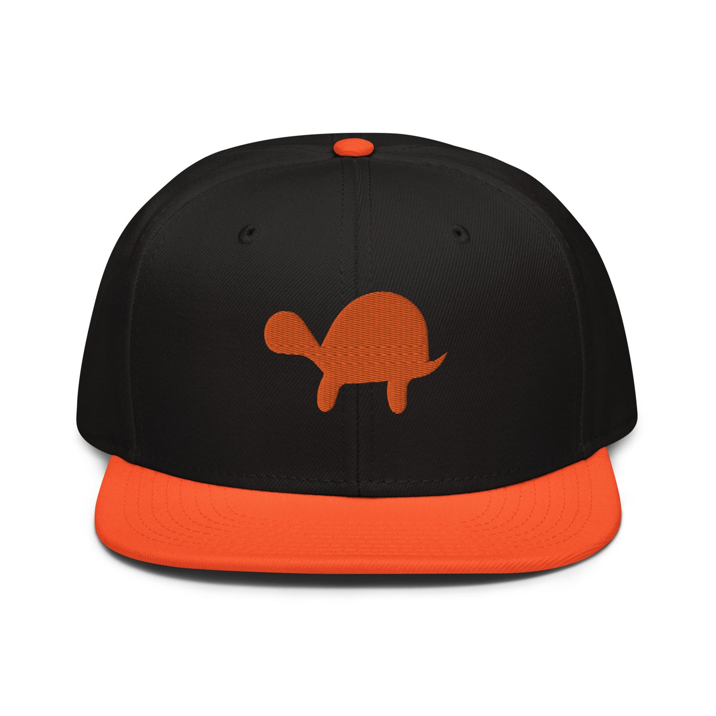 Turtle Snapback Hat (Black/Orange)