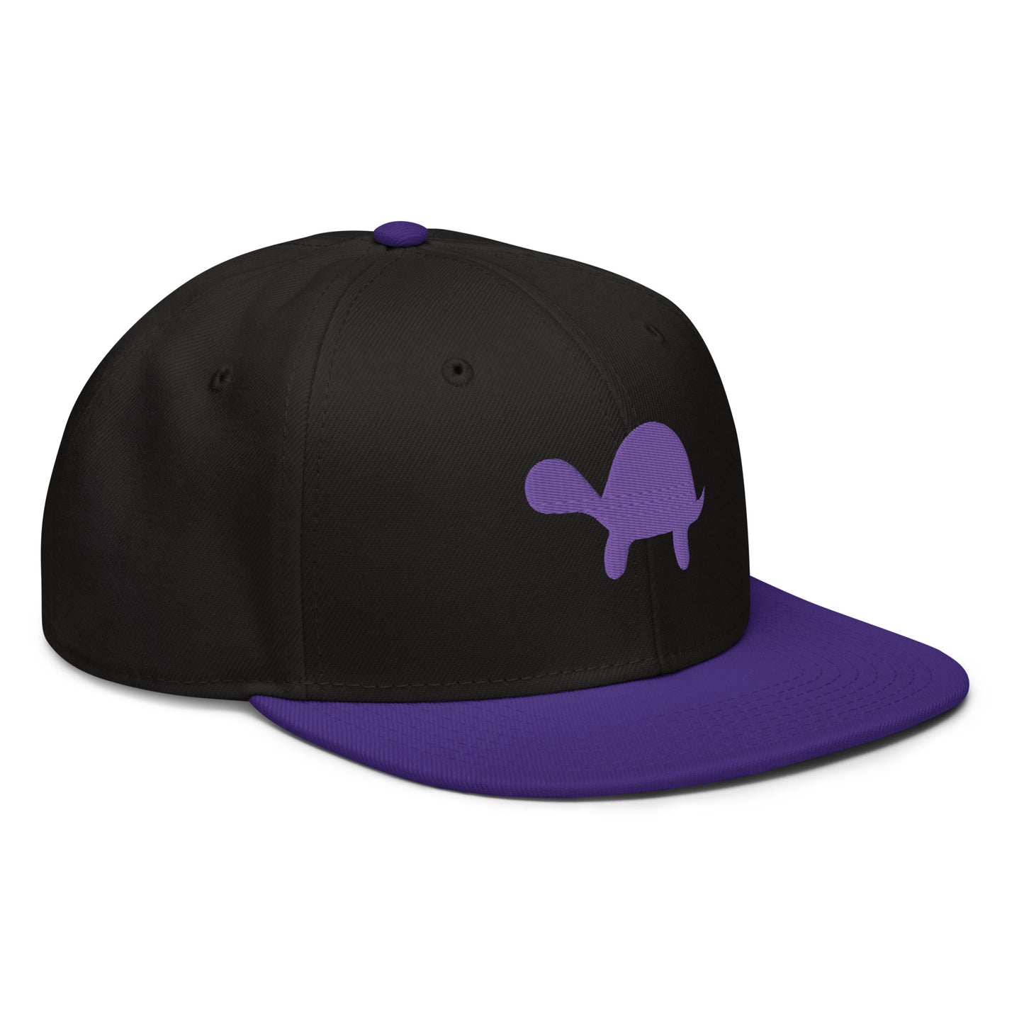 Turtle Snapback Hat (Black/Purple)